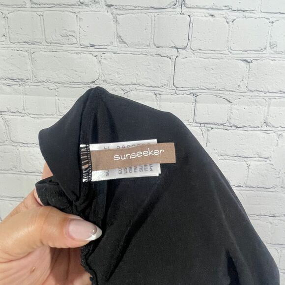 Sunseeker Y2K One Piece Swimming Suit Size 10 Embroidered Minimalist Preppy - Picture 14 of 16